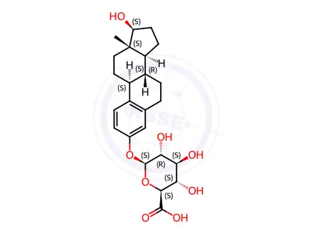 Chemical structure of 17b-Estradiol 3-b-D-Glucuronide