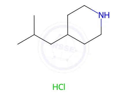 Chemical structure of 4-(2-methylpropyl)piperidine