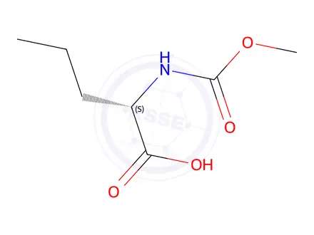 Chemical structure of (S)-2-((METHOXYCARBONYL)AMINO)PENTANOIC ACID