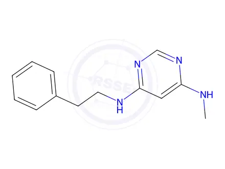 Chemical structure of n4-methyl-n6-phenethylpyrimidine-4,6-diamine