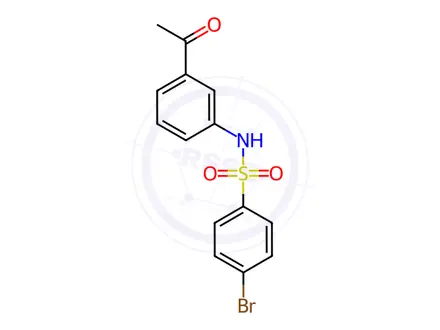 Chemical structure of N-(3-acetylphenyl)-4-bromobenzenesulfonamide