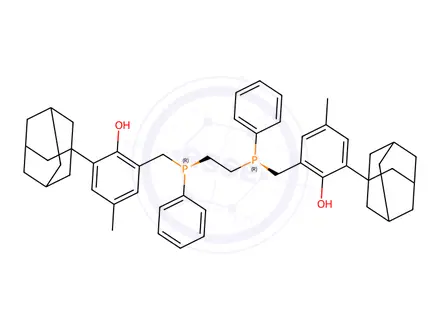Chemical structure of rel-6,6'-(((1S,1'S)-Ethane-1,2-diylbis(phenylphosphinediyl))bis(methylene))bis(2-((3S,5S,7S)-adamantan-1-yl)-4-methylphenol)