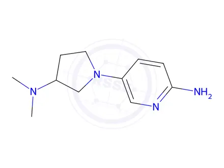 Chemical structure of 5-[3-(dimethylamino)pyrrolidin-1-yl]pyridin-2-amine