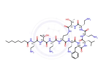 Chemical structure of Polymyxin B3