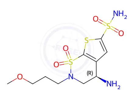 Chemical structure of N-Desethyl Brinzolamide