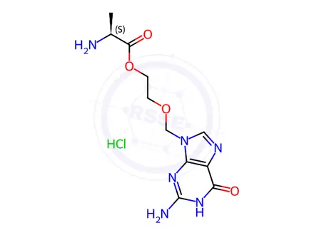 Chemical structure of Valaciclovir EP Impurity H(Hydrochloride)