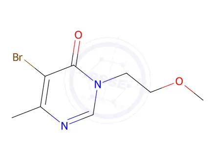 Chemical structure of 5-Bromo-3-(2-methoxyethyl)-6-methylpyrimidin-4(3h)-one