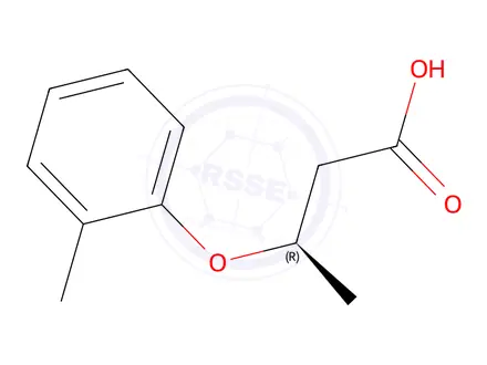 Chemical structure of (R)-3-(o-tolyloxy)butanoic acid