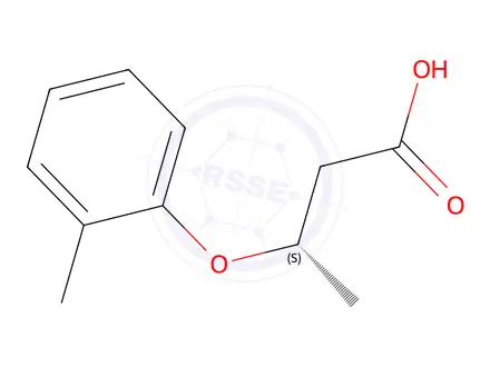 Chemical structure of (S)-3-(o-tolyloxy)butanoic acid