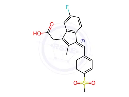 Chemical structure of Sulindac Impurity 30 (trans-Sulindac Sulfone)