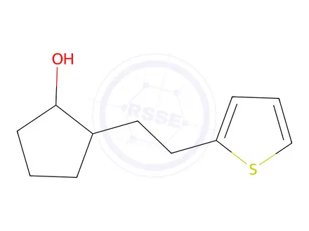 Chemical structure of 2-(2-(Thiophen-2-yl)ethyl)cyclopentan-1-ol