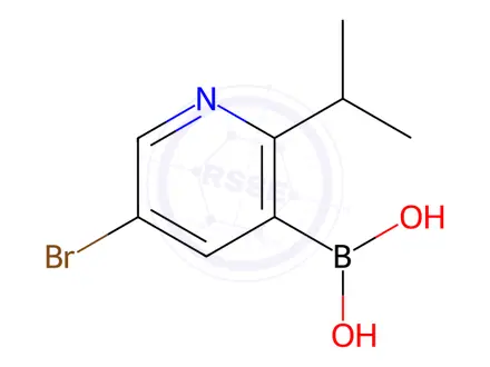Chemical structure of (5-Bromo-2-isopropylpyridin-3-yl)boronic acid