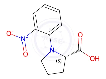 Chemical structure of N-(2-Nitrophenyl)-L-proline