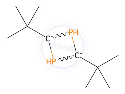 Chemical structure of Cobalt, (1,2,3,4,5-eta)cyclopentadienyl-(2,4-bis-(1,1-dimethylethyl)-1,3-diphosphete)