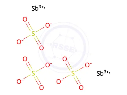 Chemical structure of Sulfuric acid, antimony salt