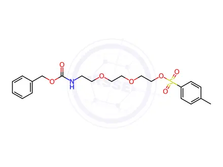 Chemical structure of 3-Oxo-1-phenyl-2,7,10-trioxa-4-azadodecan-12-yl 4-methylbenzenesulfonate