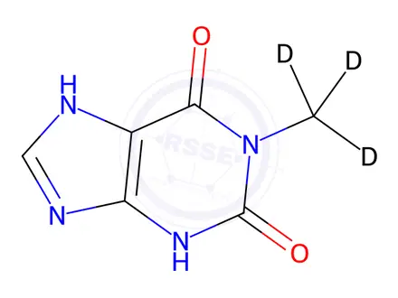 Chemical structure of 1-Methyl Xanthine-d3