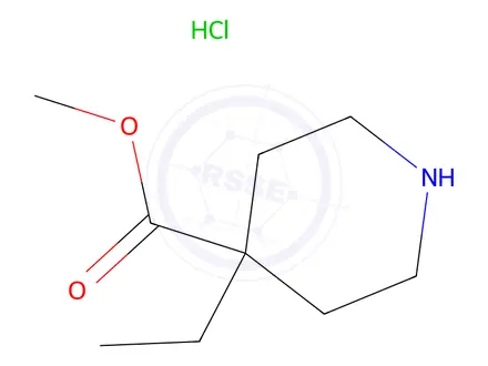 Chemical structure of Methyl 4-ethylpiperidine-4-carboxylate hydrochloride