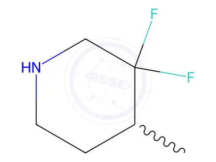 Chemical structure of Piperidine, 3,3-difluoro-4-methyl-