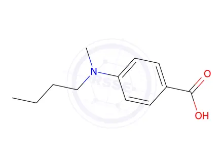 Chemical structure of 4-[butyl(methyl)amino]benzoic Acid