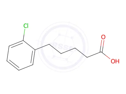Chemical structure of 5-(2-chlor-phenyl)-valeriansaeure