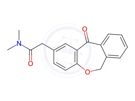 Chemical structure of N,N-Dimethyl-2-(11-oxo-6,11-dihydrodibenzo[b,e]oxepin-2-yl)acetamide