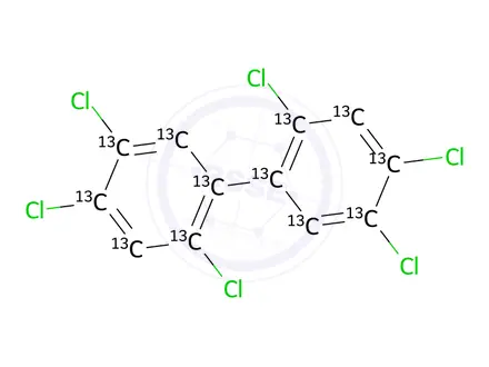 Chemical structure of 2,2',4,4',5,5'-Hexachloro[13C12]biphenyl