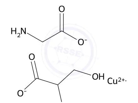 Chemical structure of glycylserine copper(II) complex