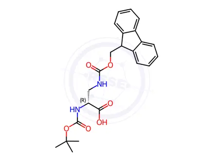 Chemical structure of BOC-D-DAP(FMOC)-OH