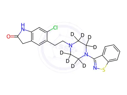 Chemical structure of Ziprasidone-d8