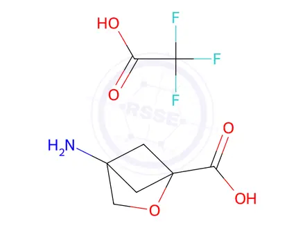Chemical structure of 2,2,2-Trifluoroacetic acid compound with 4-amino-2-oxabicyclo[2.1.1]Hexane-1-carboxylic acid (1:1)