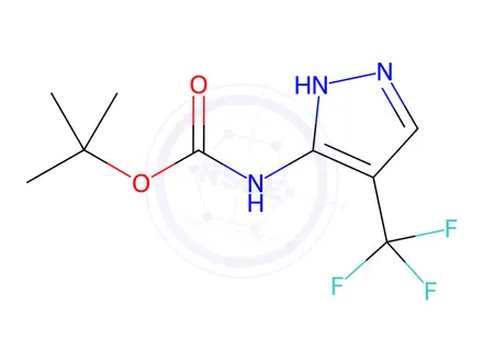 Chemical structure of (4-Trifluoromethyl-2H-pyrazol-3-yl)-carbamic acid tert-butyl ester