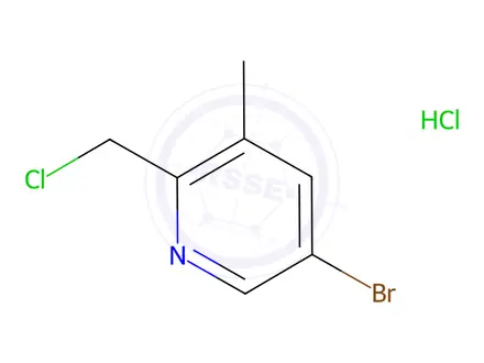 Chemical structure of 5-Bromo-2-(chloromethyl)-3-methylpyridine hydrochloride