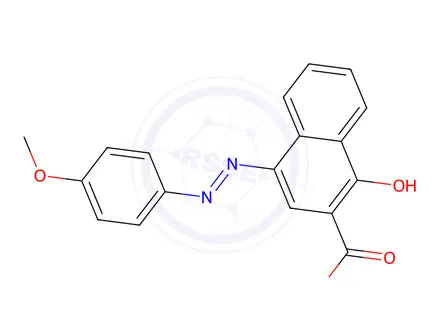 Chemical structure of 1-Hydroxy-4-(4-methoxyphenylazo)-2-naphthoic acid