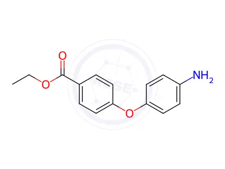 Chemical structure of Benzoic acid, 4-(4-aminophenoxy)-, ethyl ester