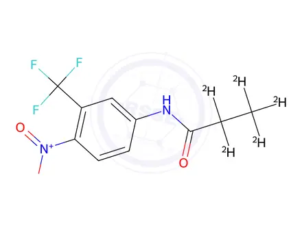 Chemical structure of N-[4-Nitro-3-(trifluoromethyl)phenyl]-propanamide-d5