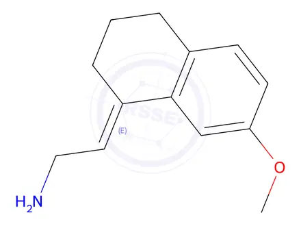 Chemical structure of (E)-2-(3,4-Dihydro-7-methoxy-1(2H)-naphthalenylidene)ethanamine