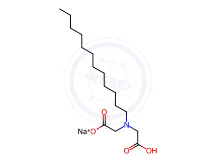 Chemical structure of GLYCINE,N-(CARBOXYMETHYL)-N-DODECYL-,MONOSODIUMSALT