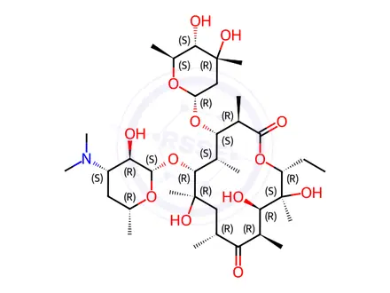 Chemical structure of Erythromycin C