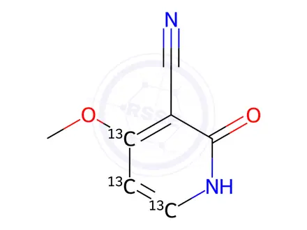Chemical structure of N-Demethyl Ricinine-13C3