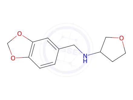 Chemical structure of N-[(2H-1,3-Benzodioxol-5-yl)methyl]oxolan-3-amine