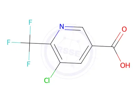 Chemical structure of 5-Chloro-6-(trifluoromethyl)nicotinic acid