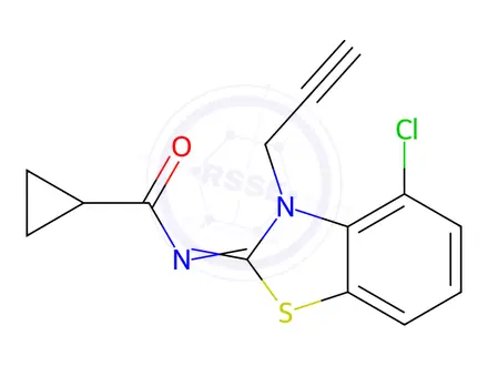 Chemical structure of N-(4-Chloro-3-(prop-2-yn-1-yl)benzo[d]thiazol-2(3H)-ylidene)cyclopropanecarboxamide