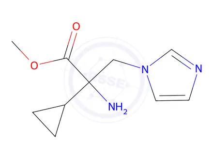 Chemical structure of Methyl 2-amino-2-cyclopropyl-3-(1h-imidazol-1-yl)propanoate