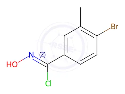 Chemical structure of 4-Bromo-N-hydroxy-3-methylbenzene-1-carbonimidoyl chloride