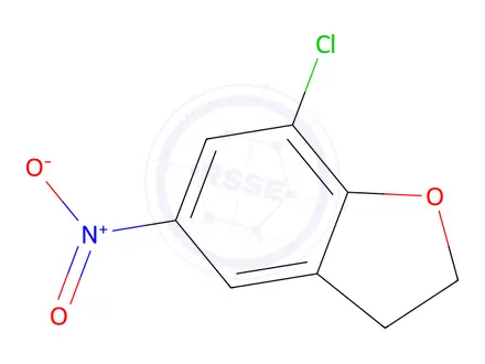 Chemical structure of 7-chloro-5-nitro-2,3-dihydro-1-benzofuran