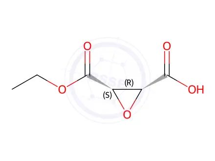 Chemical structure of 2,3-Oxiranedicarboxylic acid, 2-ethyl ester, (2S,3R)-