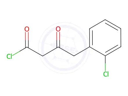 Chemical structure of 3-Oxo-4-(2-chlorophenyl)butanoyl chloride