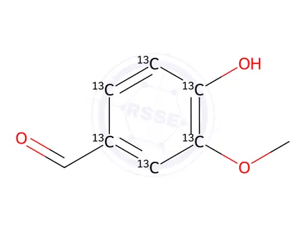 Chemical structure of Vanillin-13C6