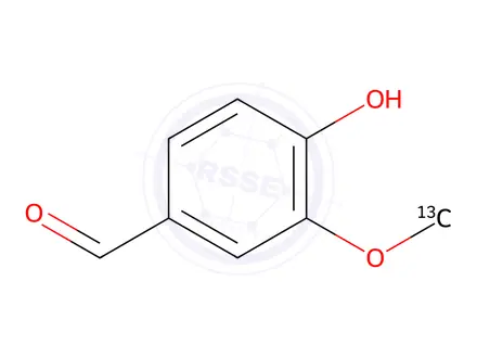 Chemical structure of Vanillin-13C